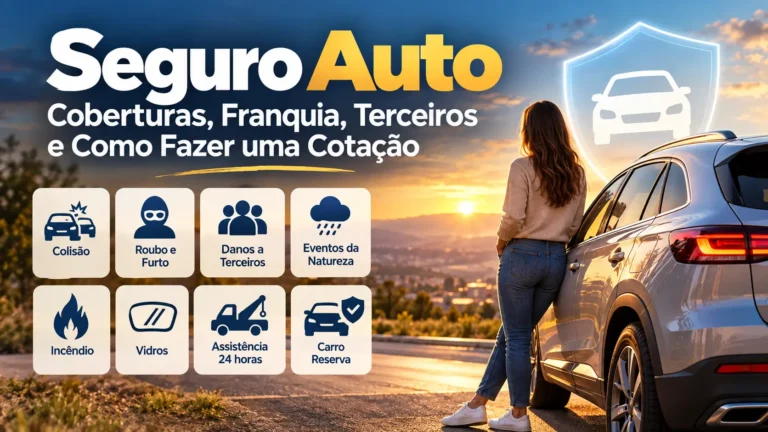 Seguro auto com coberturas, franquia, terceiros e cotação