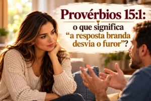 Provérbios 15:1: o que significa “a resposta branda desvia o furor”?